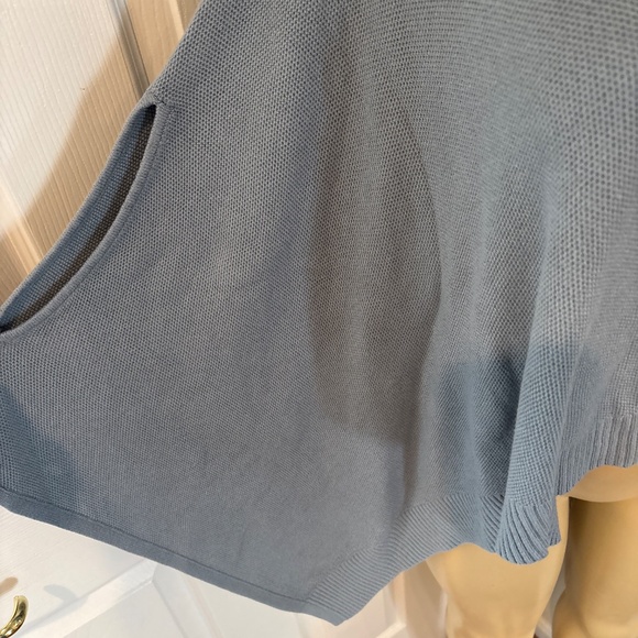 Women’s Lululemon Blue Forward Flow Knit Sweater Top Poncho OS - Picture 2 of 5